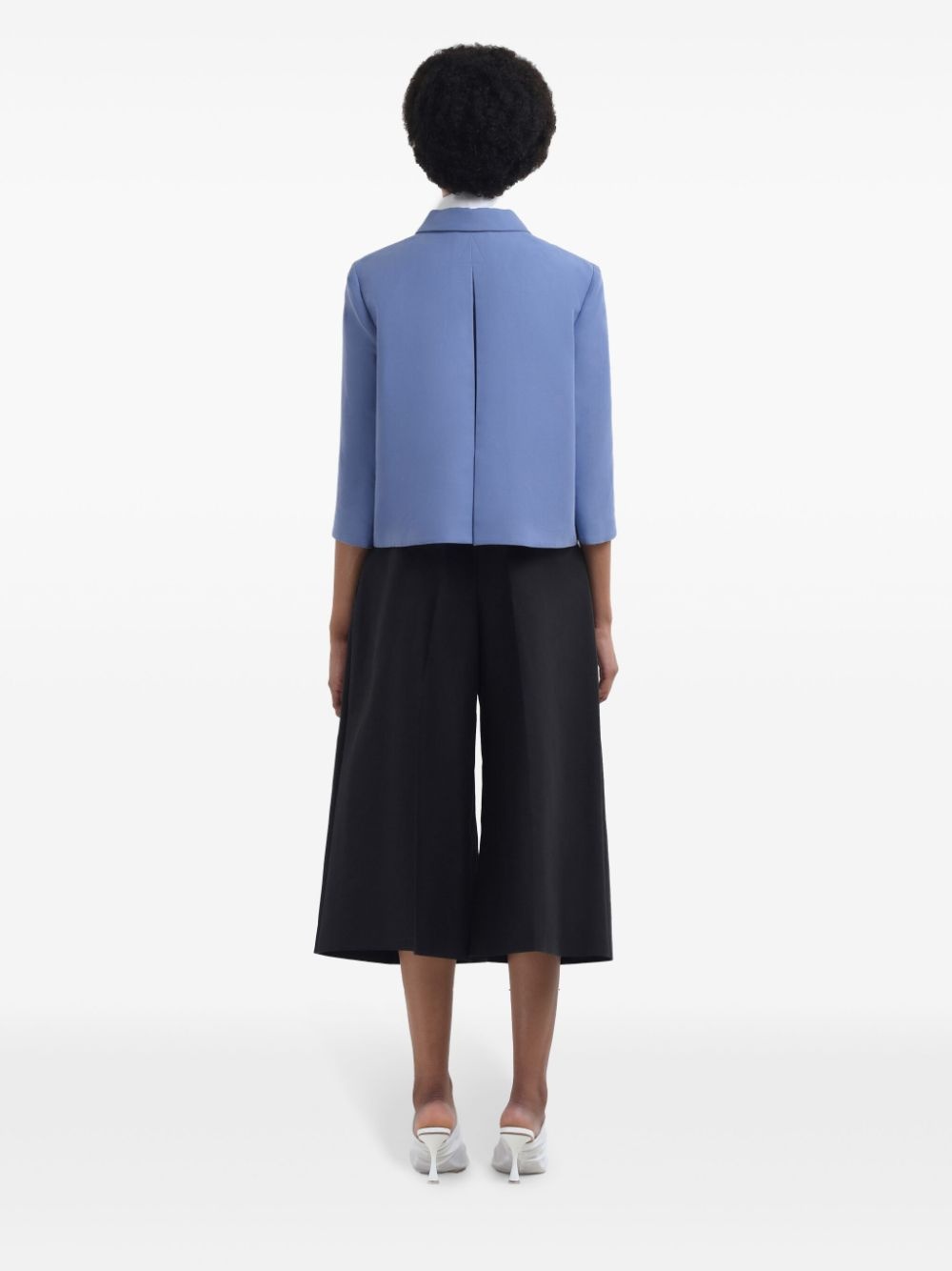 cotton cropped jacket - 4