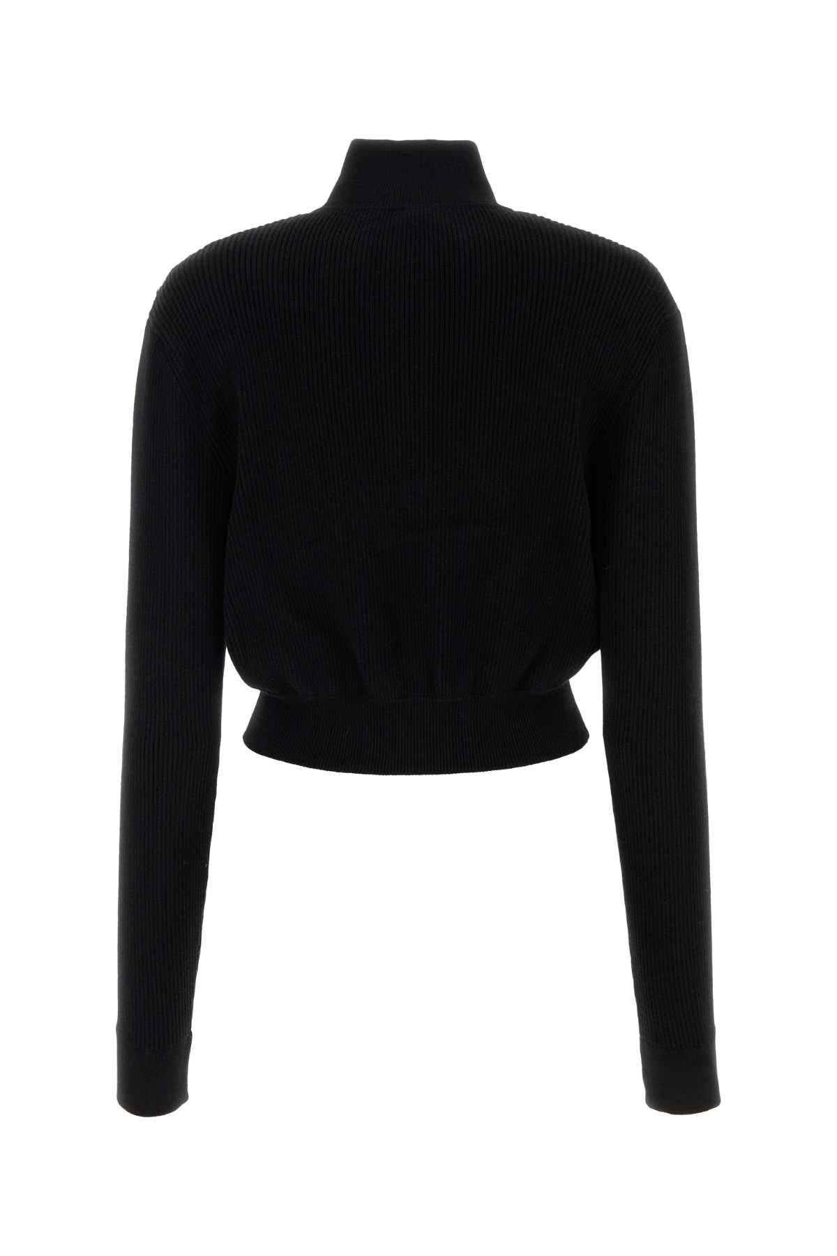 Alessandra Rich Women Black Wool Blend Cardigan - 2