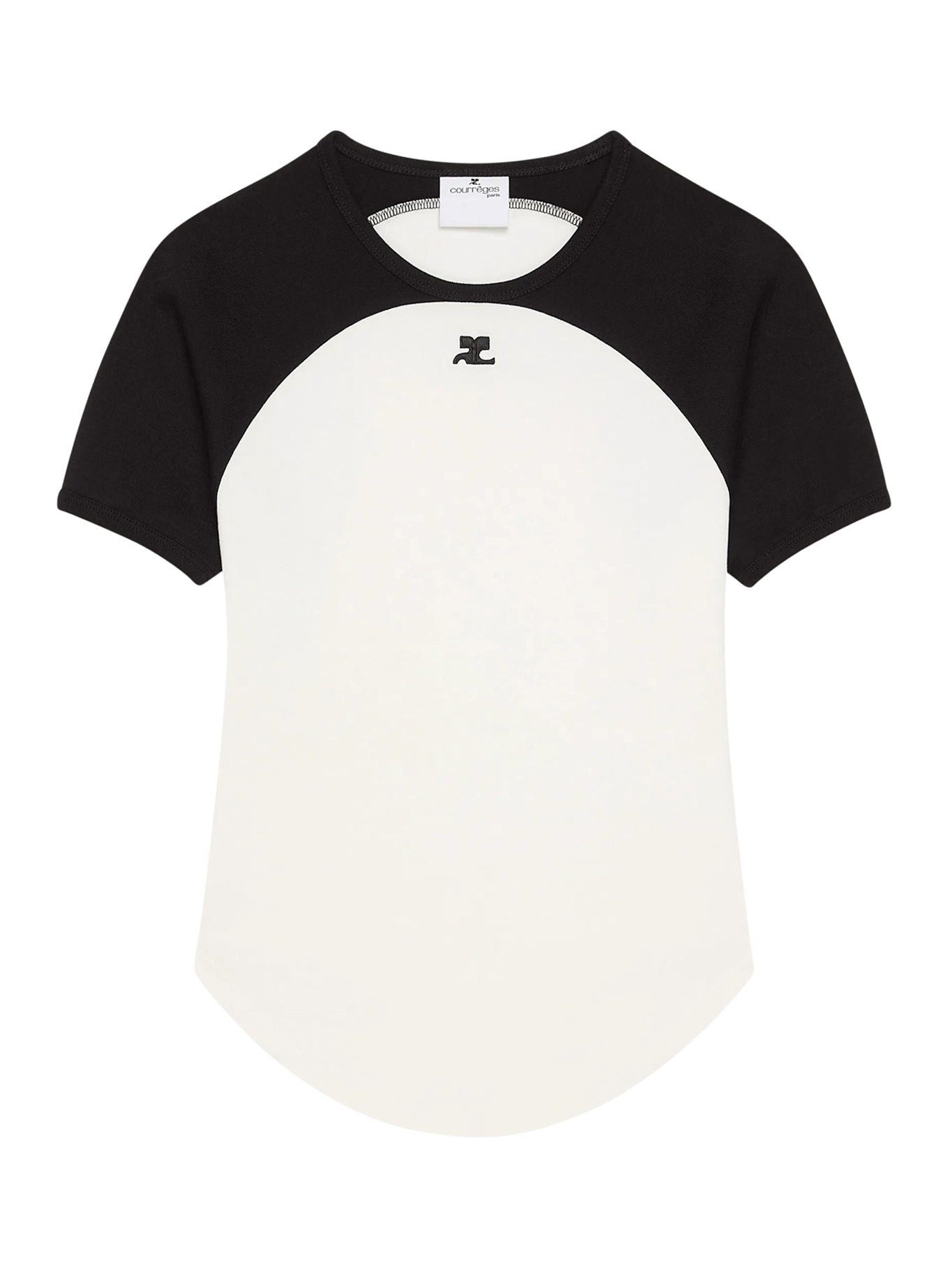 COTTON T-SHIRT WITH CONTRASTING CIRCLE - 2