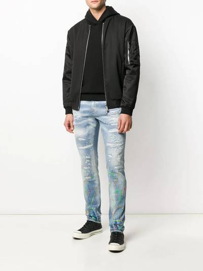 PHILIPP PLEIN distressed slim-fit jeans outlook