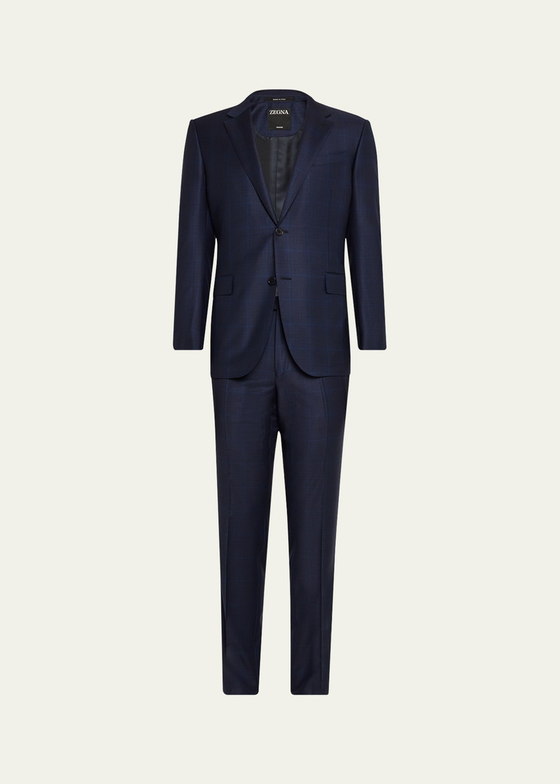 ZEGNA Men's Trofeo Tonal Plaid Suit outlook