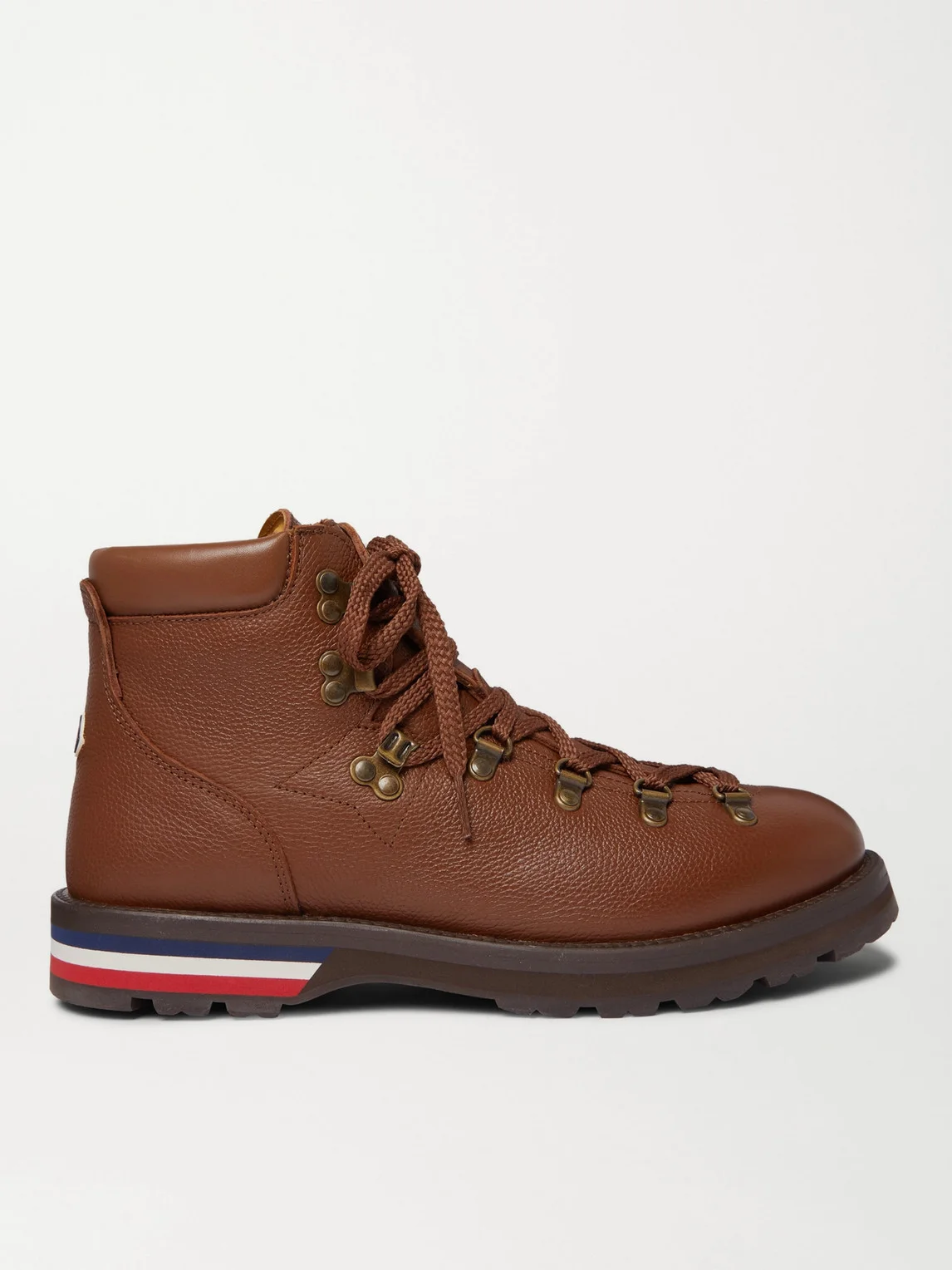 Striped Full-Grain Leather Boots - 1