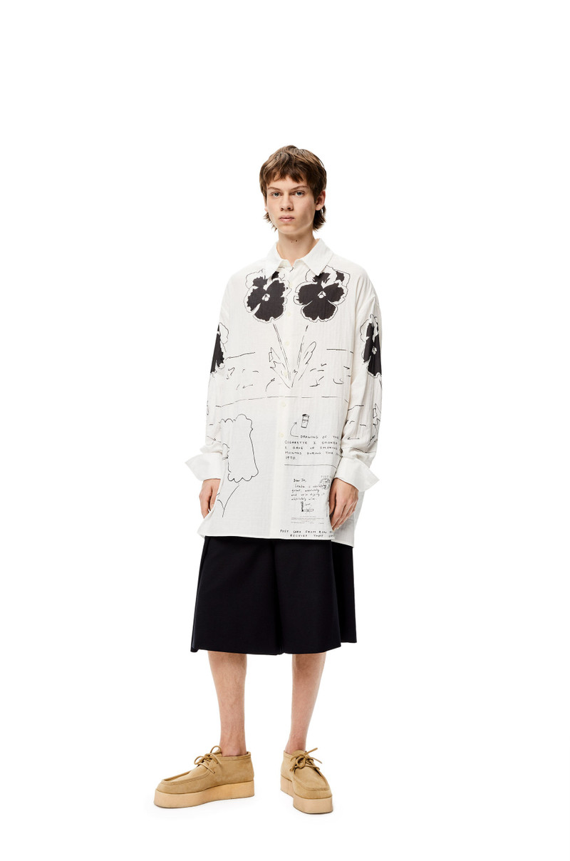 Loewe Pansies printed shirt in cotton outlook