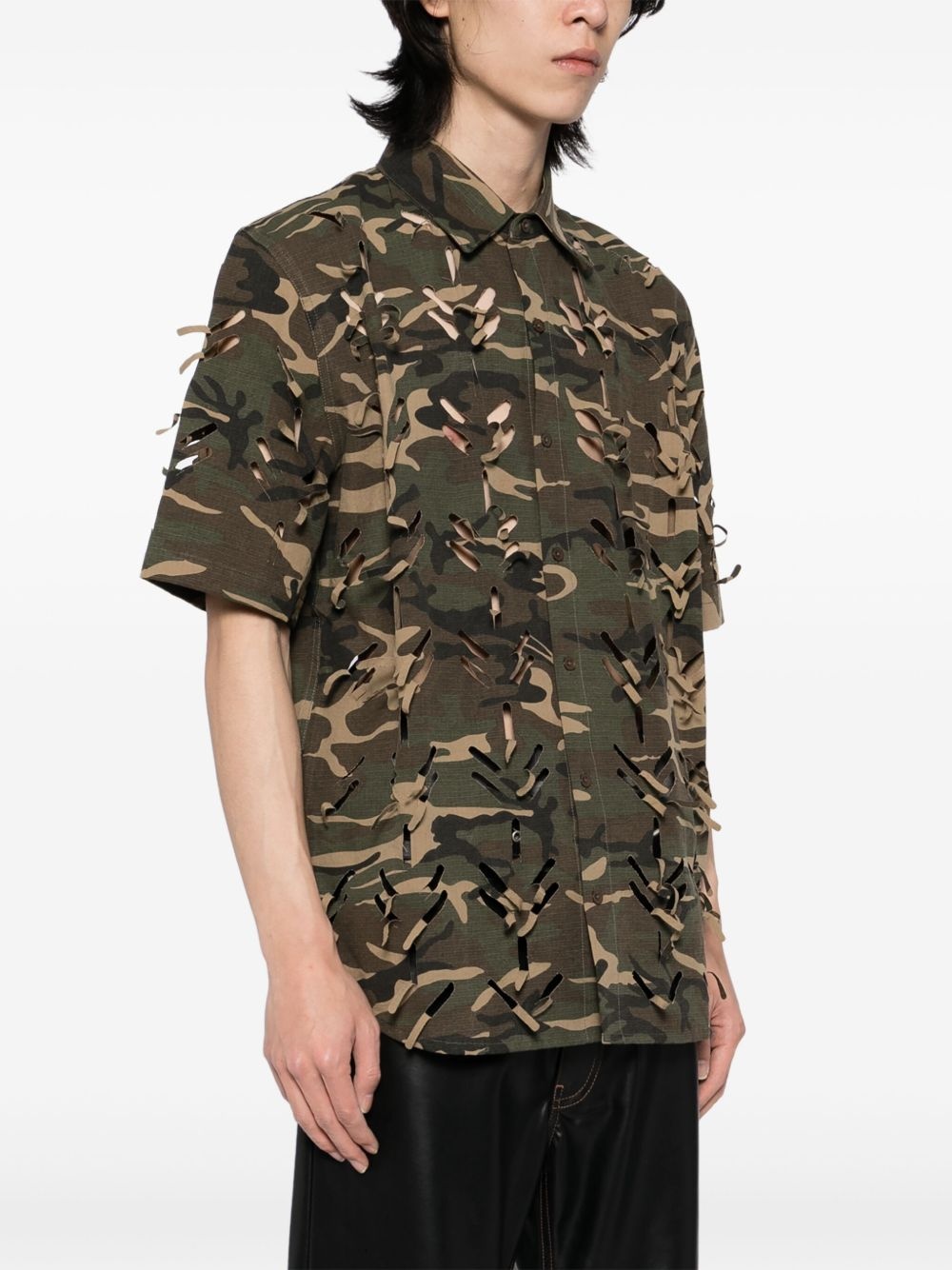 laser-slashed shirt - 3
