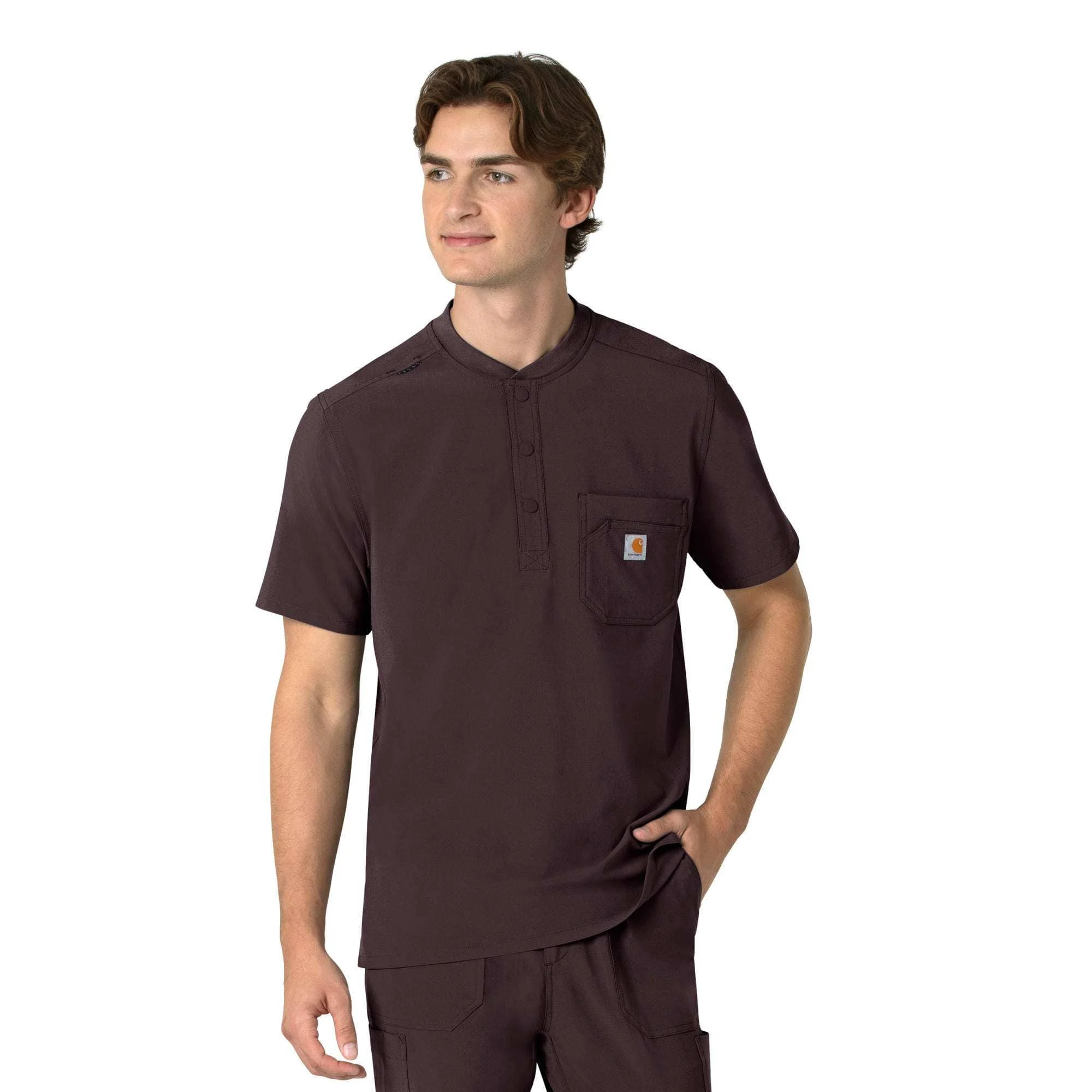 Force Cross-Flex Men's Henley Scrub Top - 1