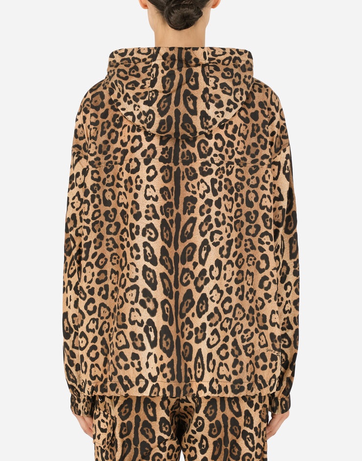 Leopard-print nylon anorak - 2