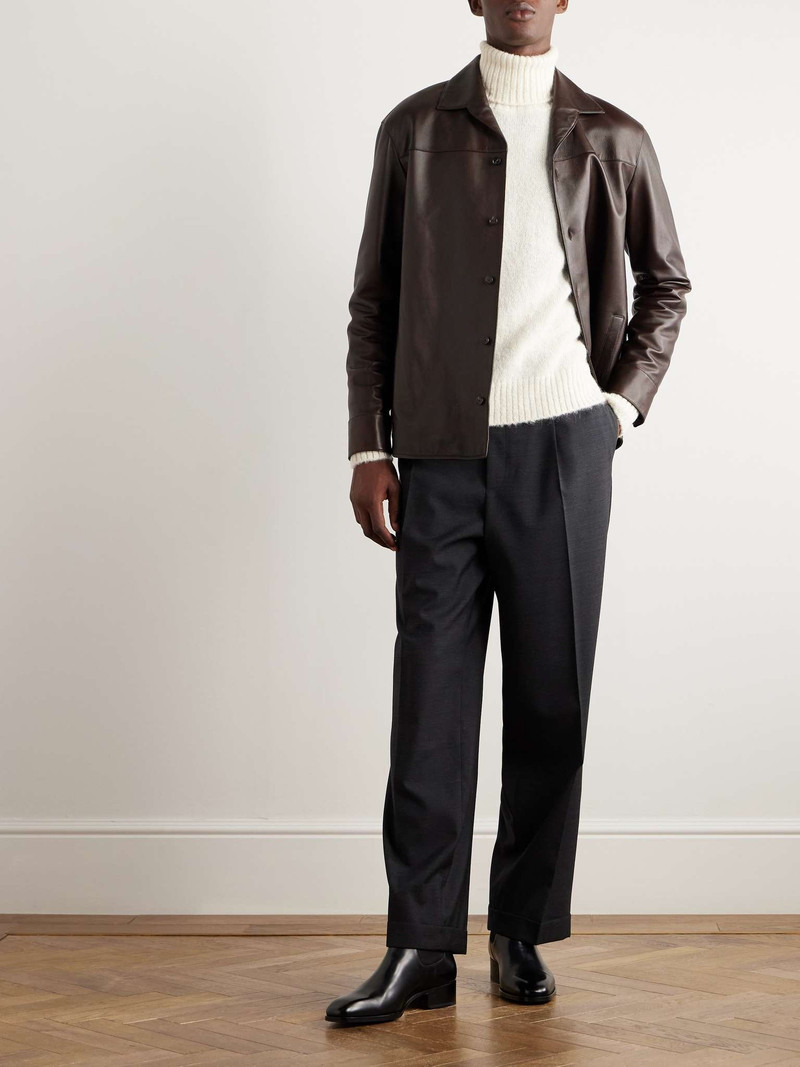 Loro Piana Bruno Leather Overshirt outlook