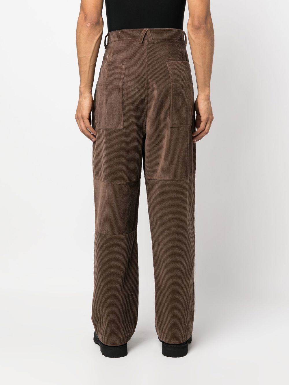 straight-leg corduroy trousers - 4