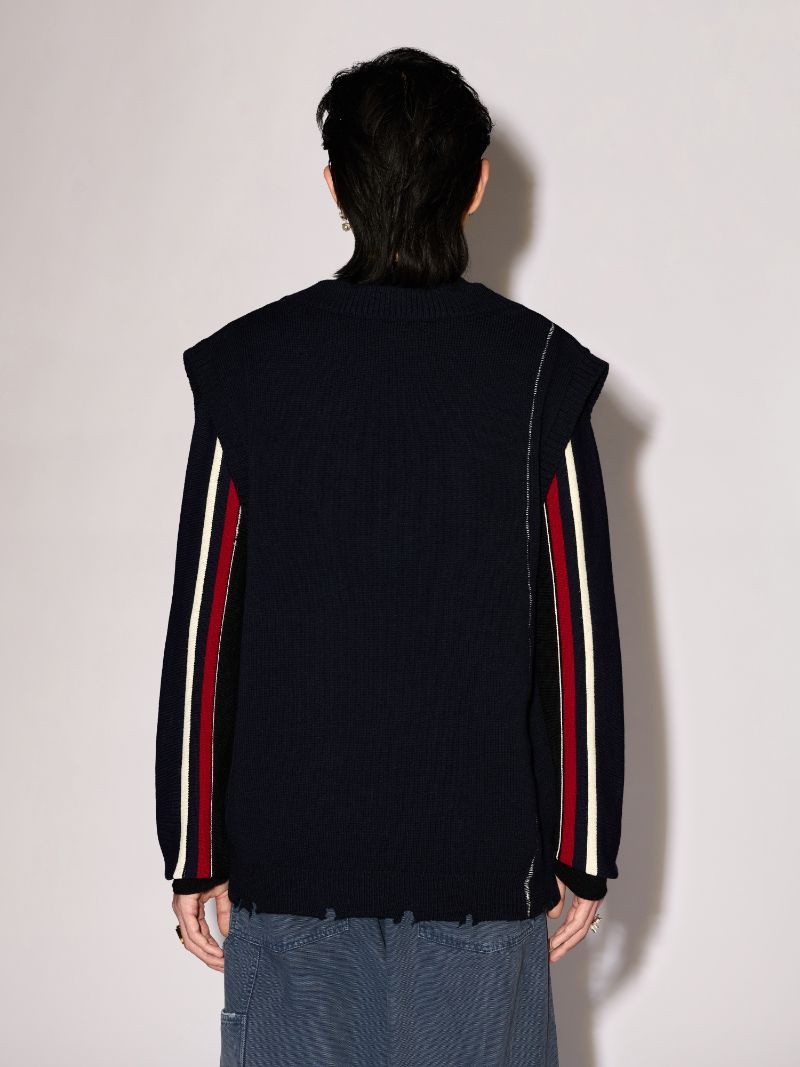 REPAIR STITCH V NECK VEST 4