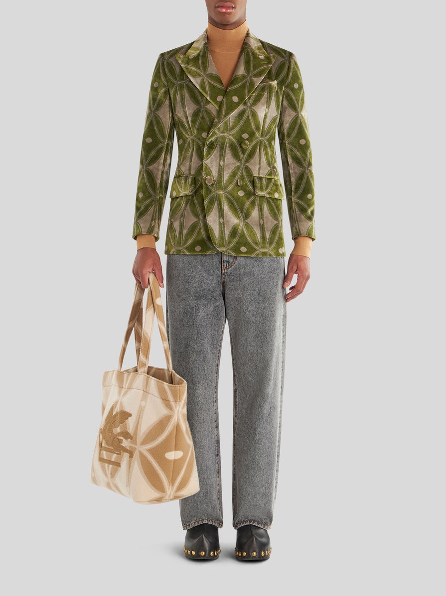 DOUBLE-BREASTED JACQUARD JACKET - 3