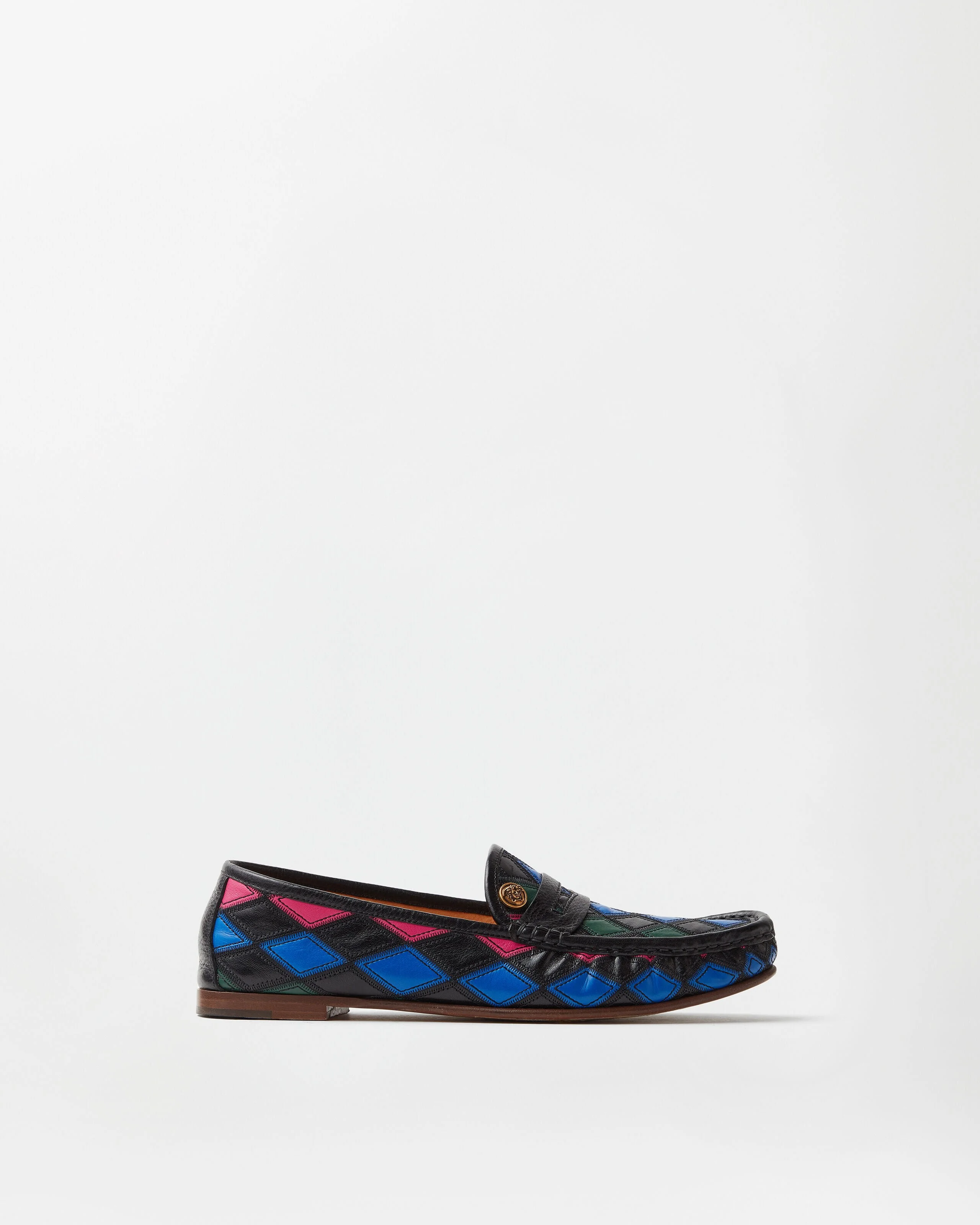 Guanto Leather Patchwork Loafers - 1