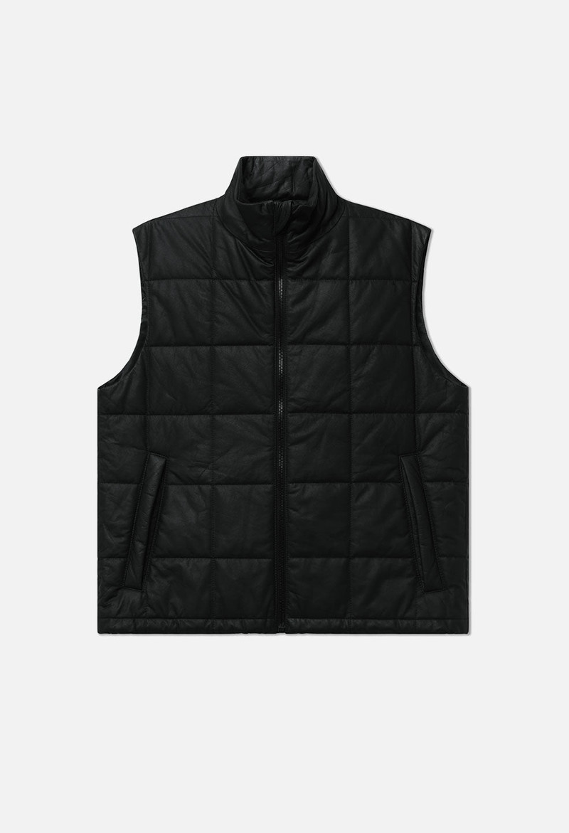 QUILTED LEATHER VEST 1