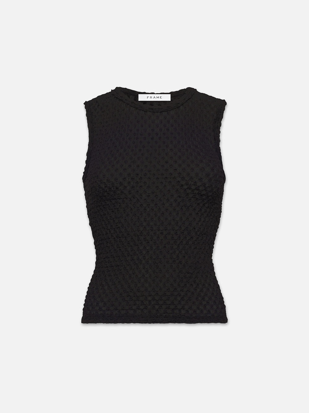 Sleeveless Mesh Lace Top in Noir - 1