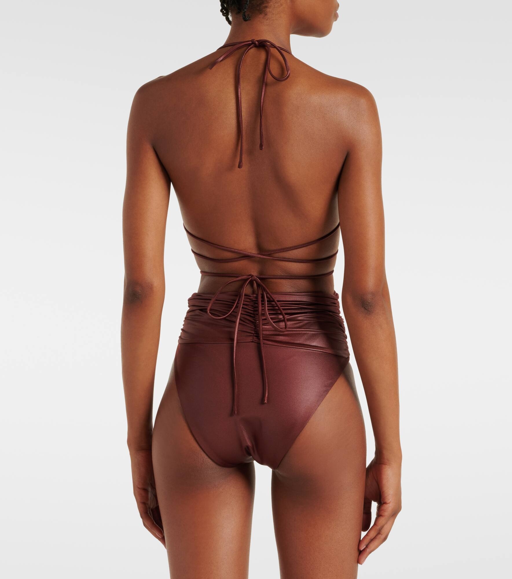 Floral-appliqué triangle bikini top - 3