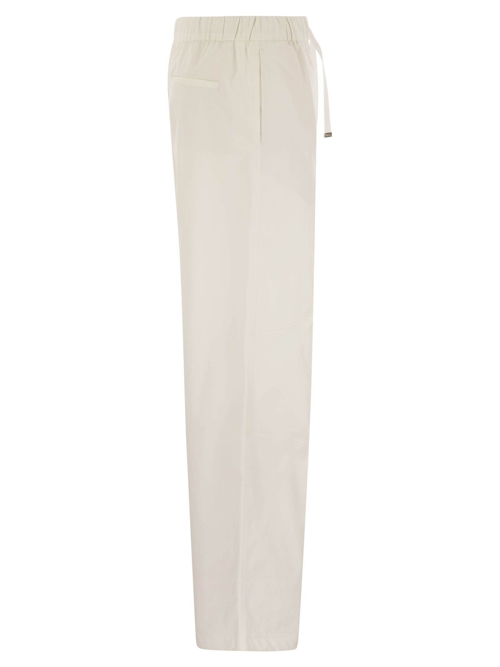 Herno Women Resort Cotton Trousers With Drawstring - 3