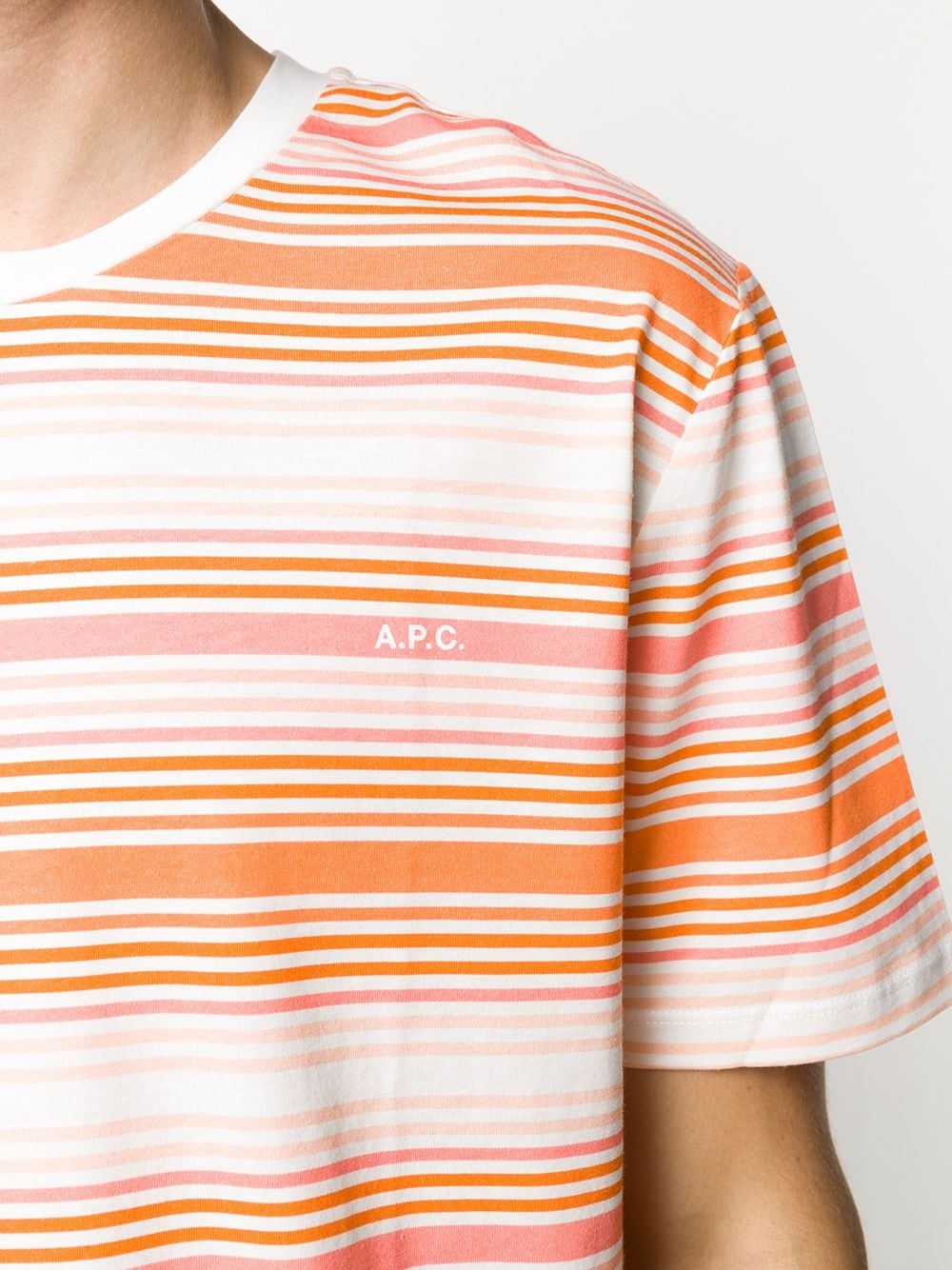 striped basic T-shirt  - 5