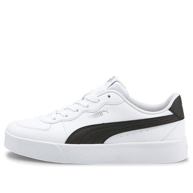 (WMNS) PUMA Skye Clean Casual Board Shoes White/Black 380147-04 - 1