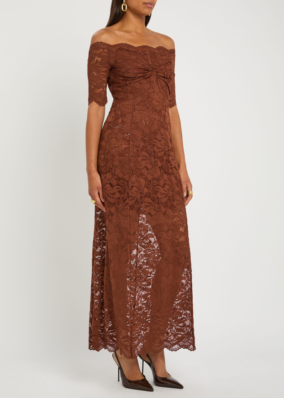 Rabanne Floral Stretch-guipure Lace Midi Dress - 2