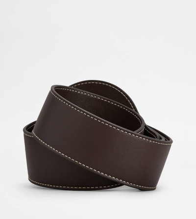 Tod's TOD'S BELT IN LEATHER - BROWN outlook