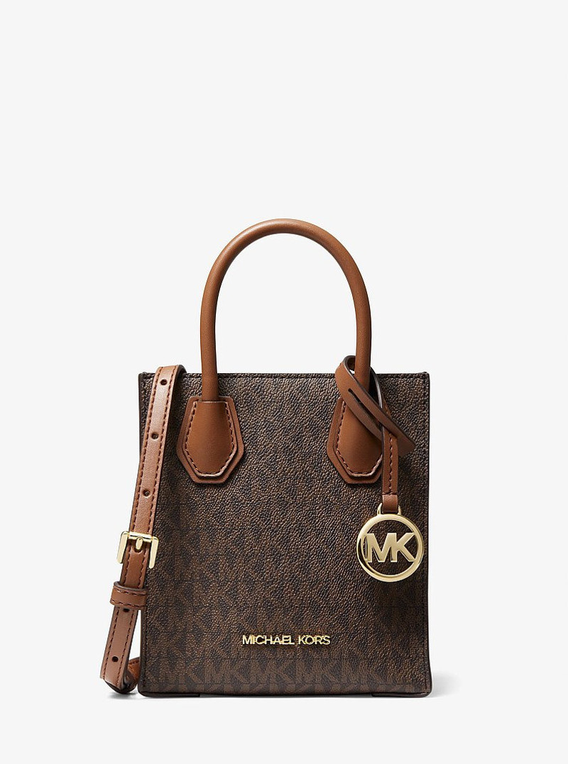Mercer Extra-Small Logo and Leather Crossbody Bag 1