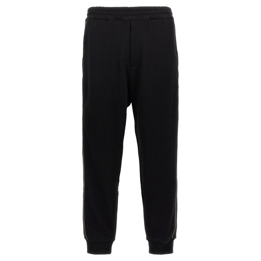 Alexander McQueen Men's Black/Black Side Band Joggers Pants - 5