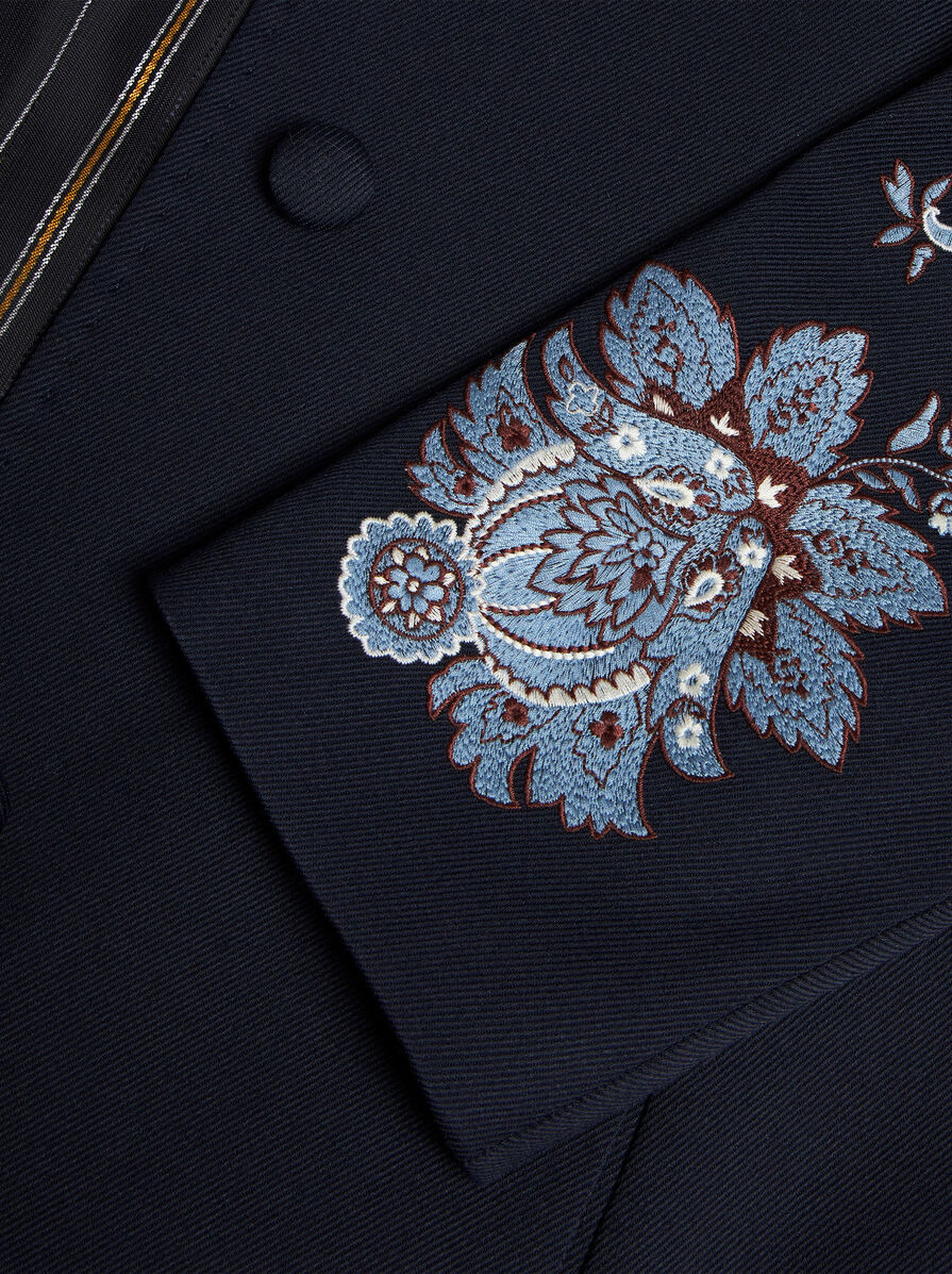 GABARDINE COAT WITH EMBROIDERY - 7