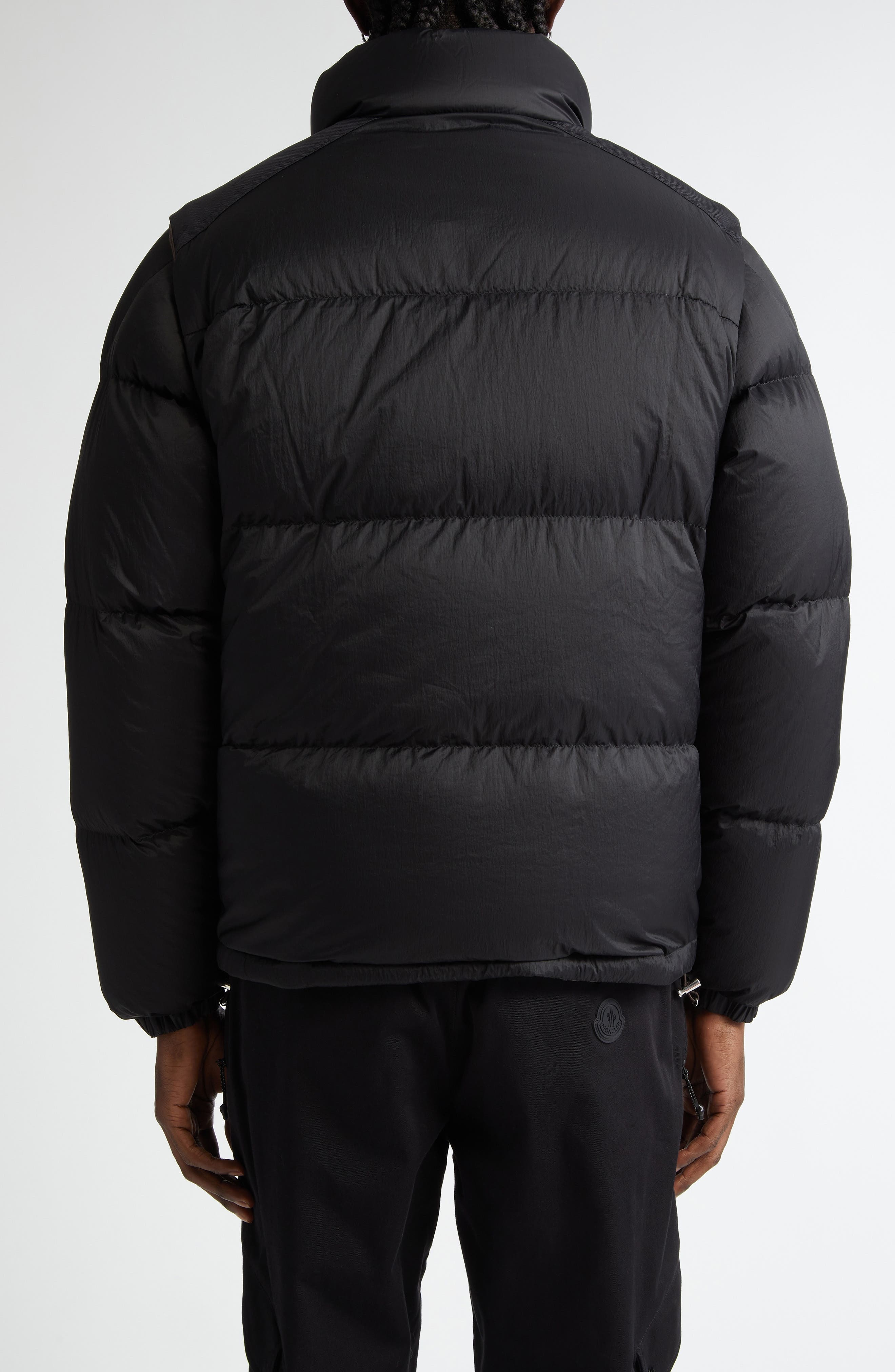Moncler Verone Convertible Down Puffer Jacket in Black at Nordstrom - 4