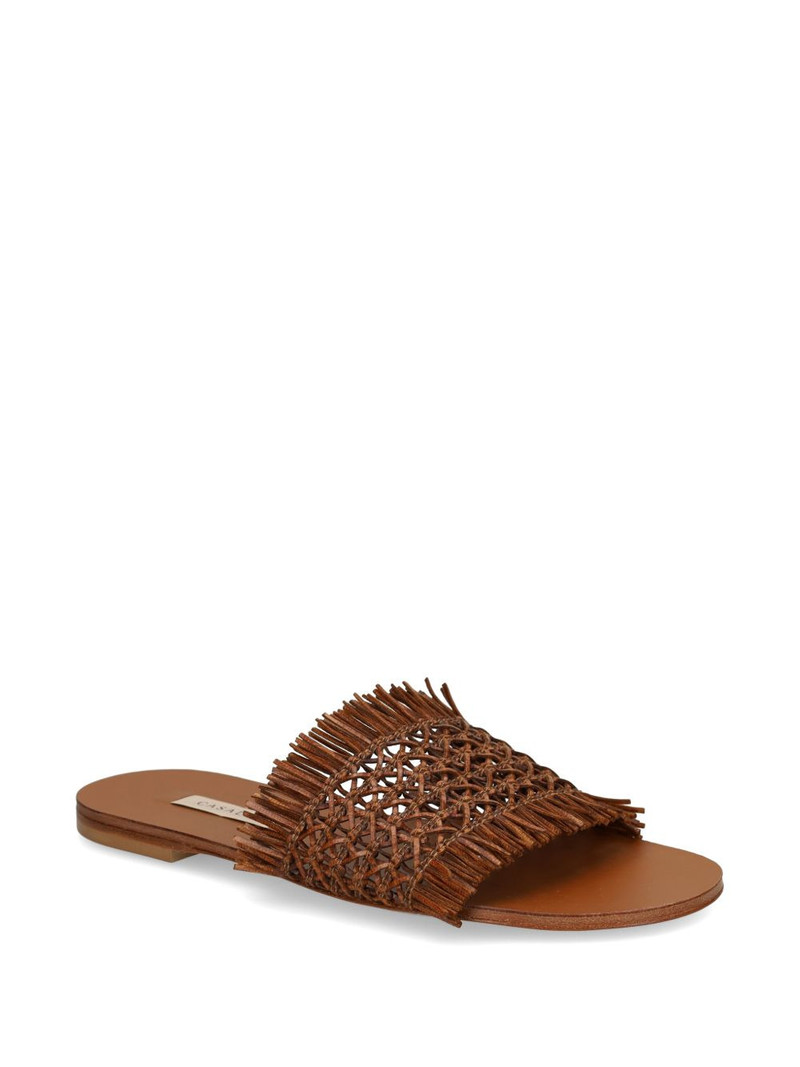 woven-design fringed sandals 3