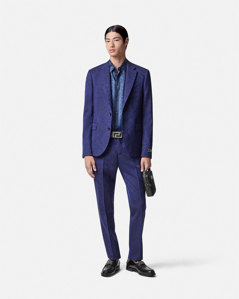 VERSACE Barocco Jacquard Wool Pants outlook