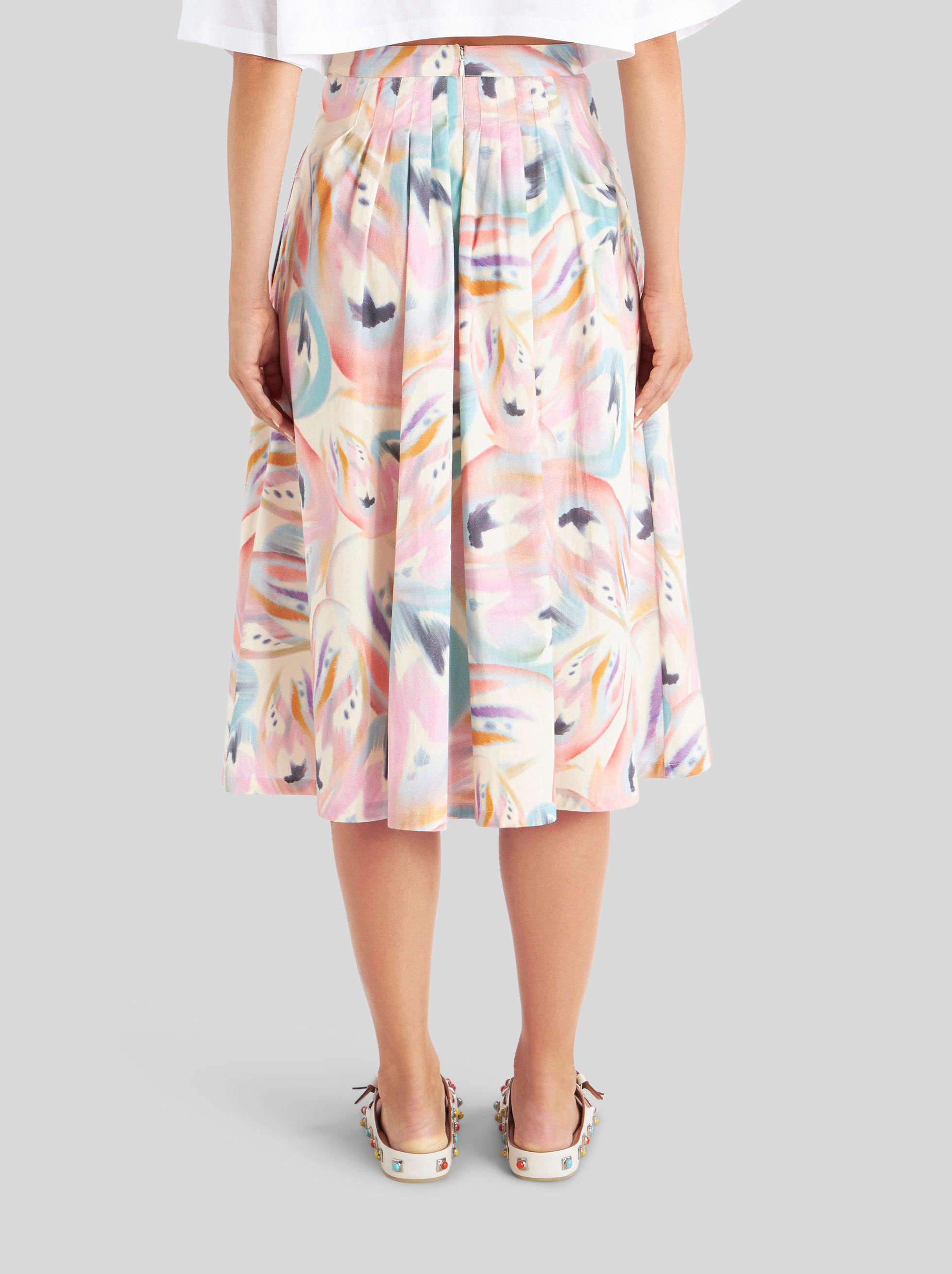 COTTON SKIRT WITH BUTTERFLY WINGS - 4