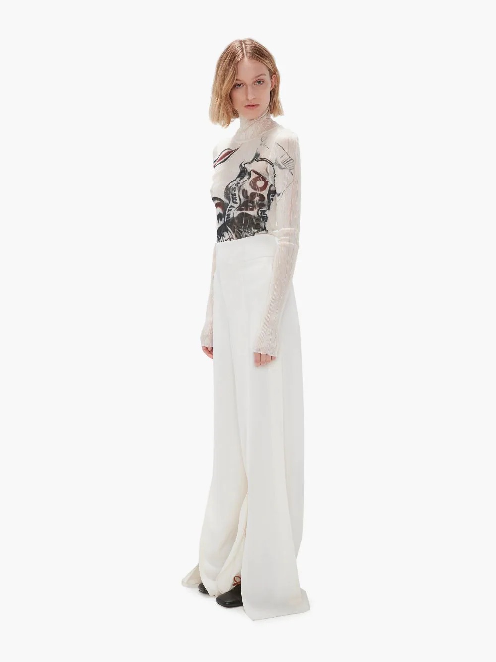 JWアンダーソン★SHEER PLEATEDPRINT UNDERPINNING JW Anderson SHEER PLEATED PRINT UNDERPINNING | REVERSIBLE