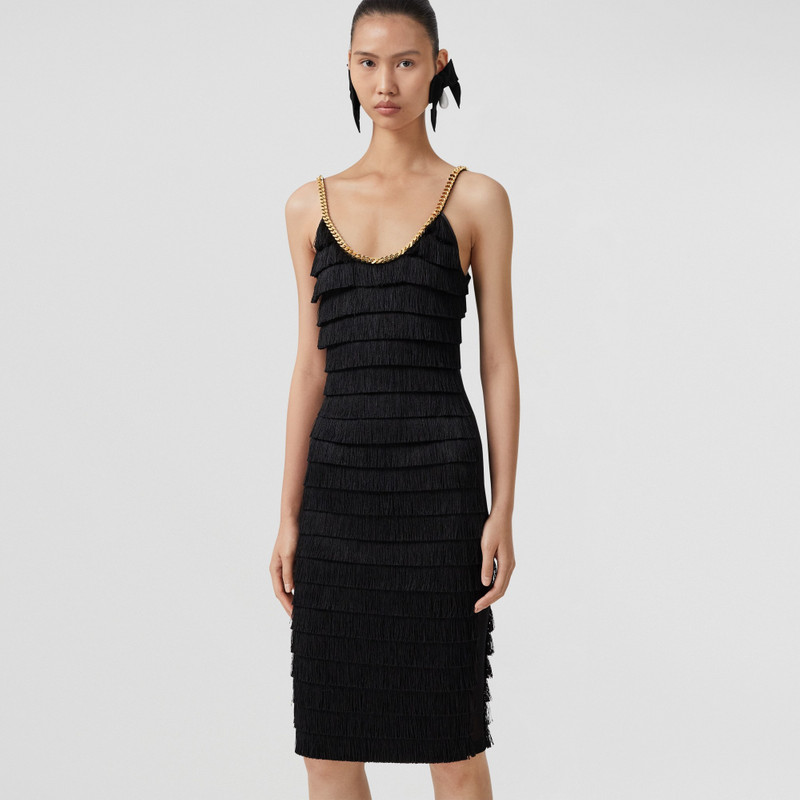 Chain Trim Fringed Sleeveless Dress 6