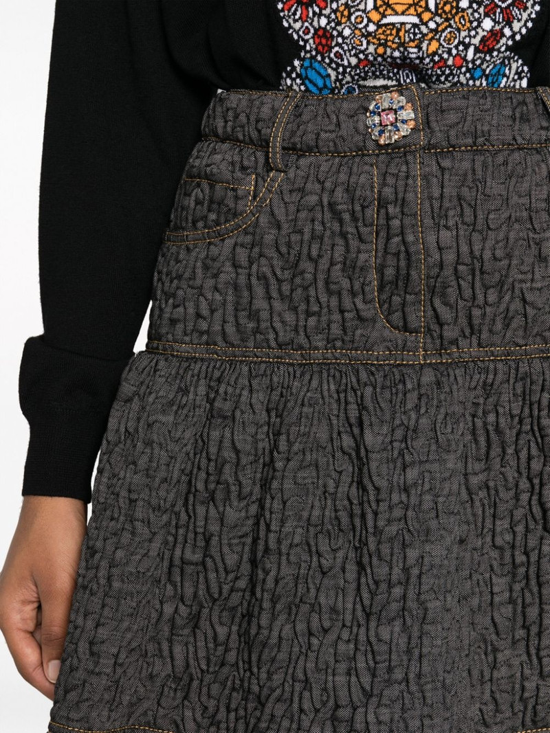 peplum-hem quilted skirt 5