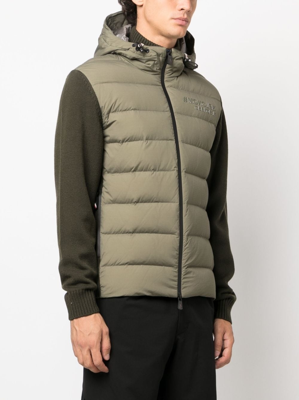 panelled quilted hooded jacket - 3