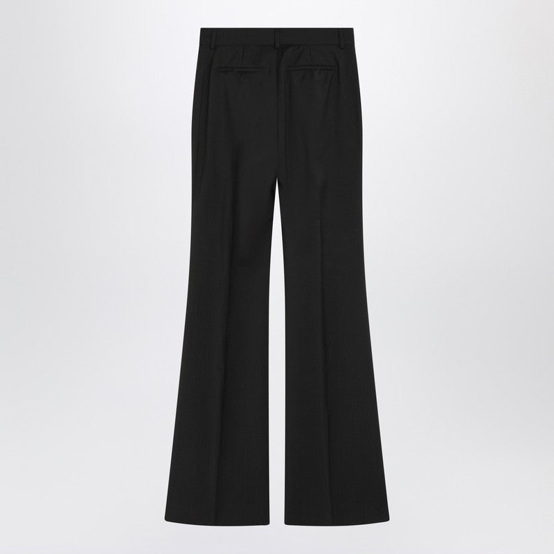 Sportmax Brown Flared Trousers In Stretch Wool Women - 2