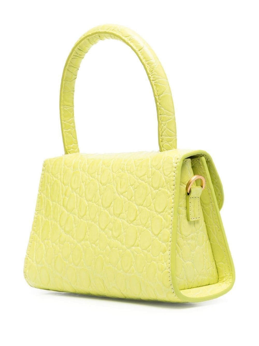 crocodile-embossed leather mini tote bag - 3