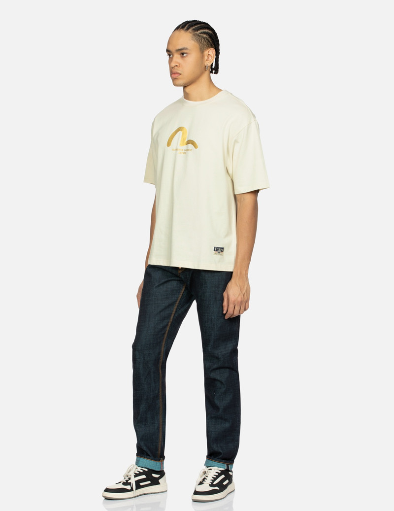 SASHIKO PATTERN POCKETS CARROT FIT JEANS #2017 4