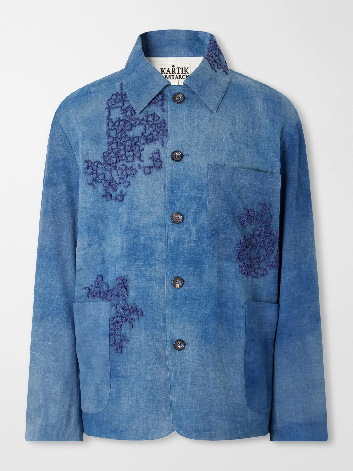 Embroidered Cotton Chore Jacket - 1