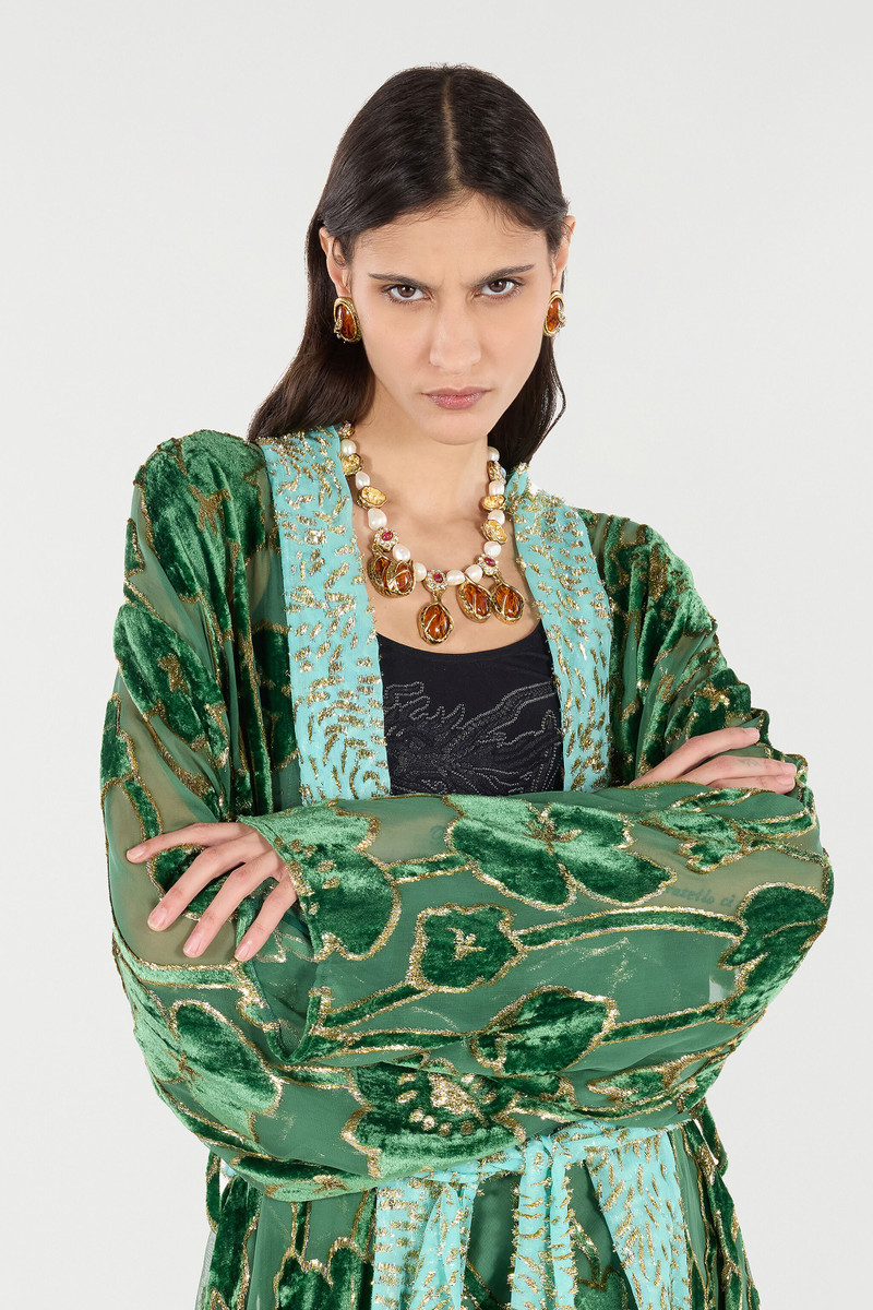 See-Through Robe With Floral Pattern 6