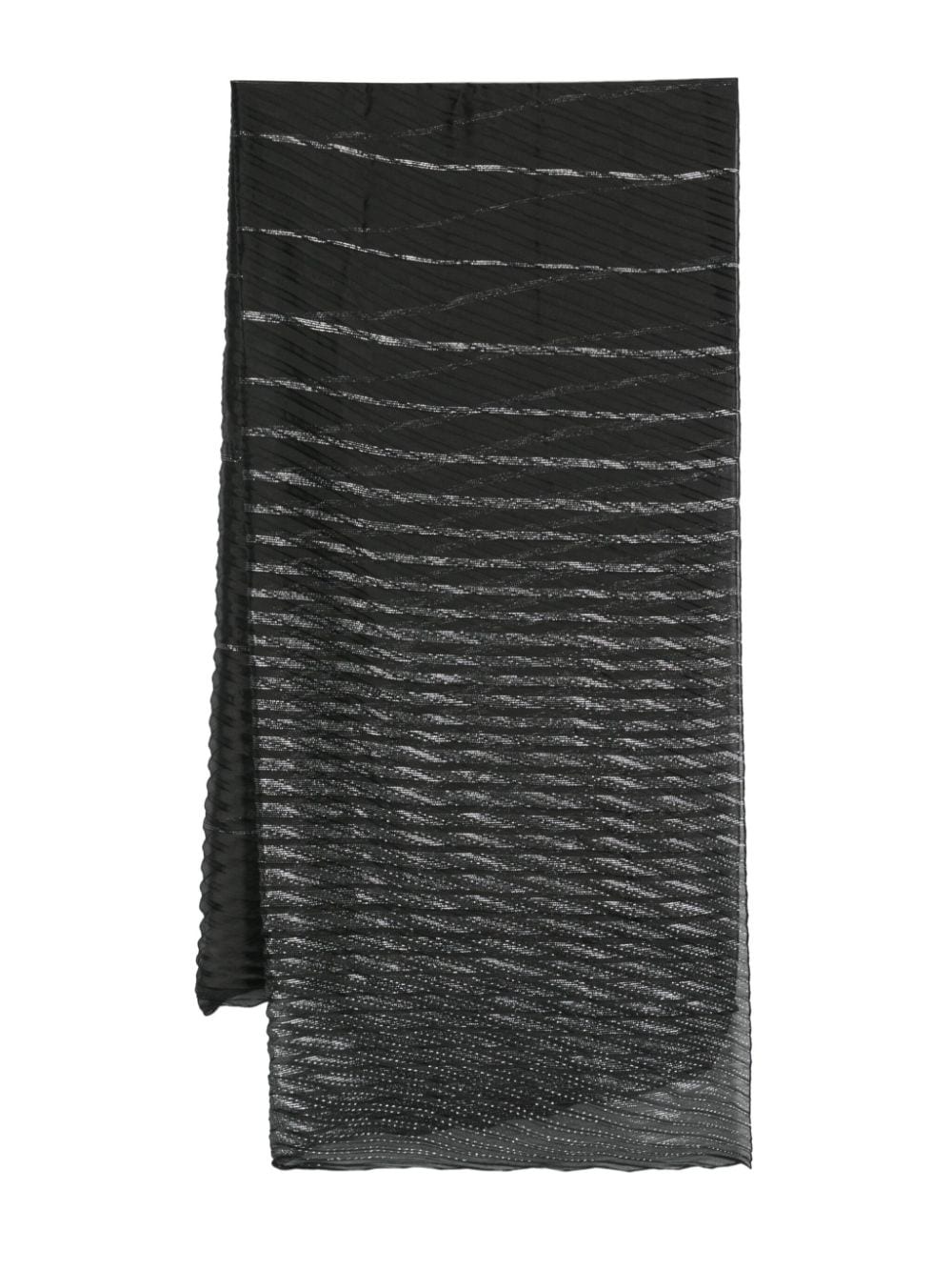 striped pleated scarf - 1