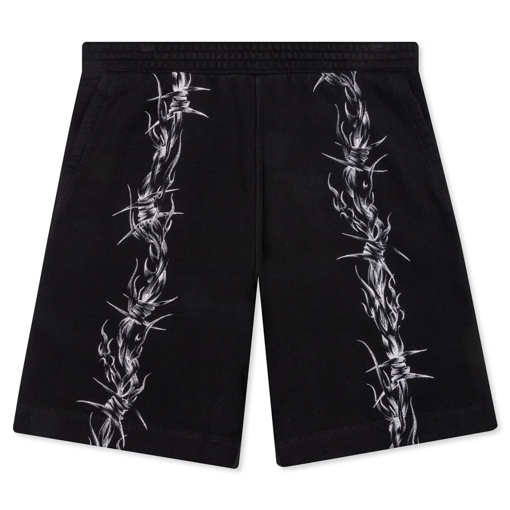 GIVENCHY BARBED WIRE BERMUDA - BLACK - 1