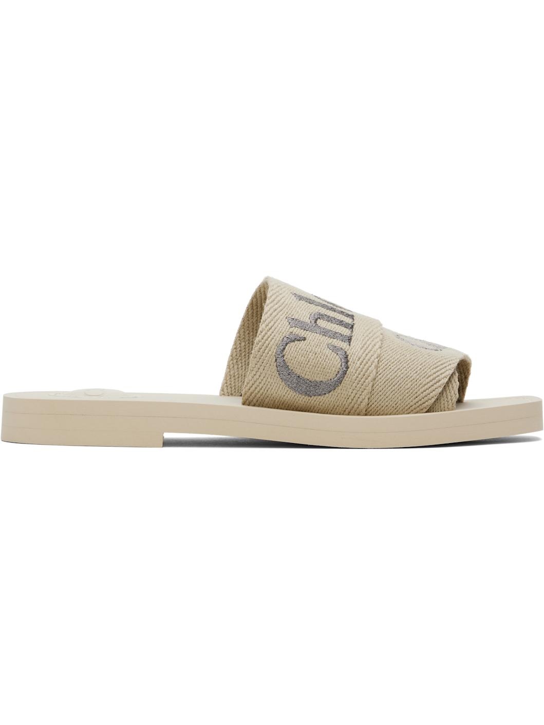 Beige Woody Mules - 1