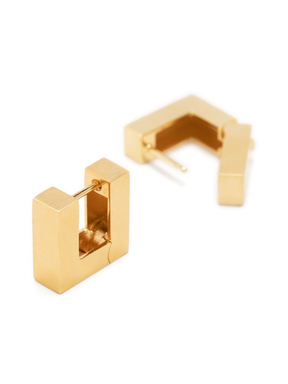 small Square Hoop Satin earrings - 3