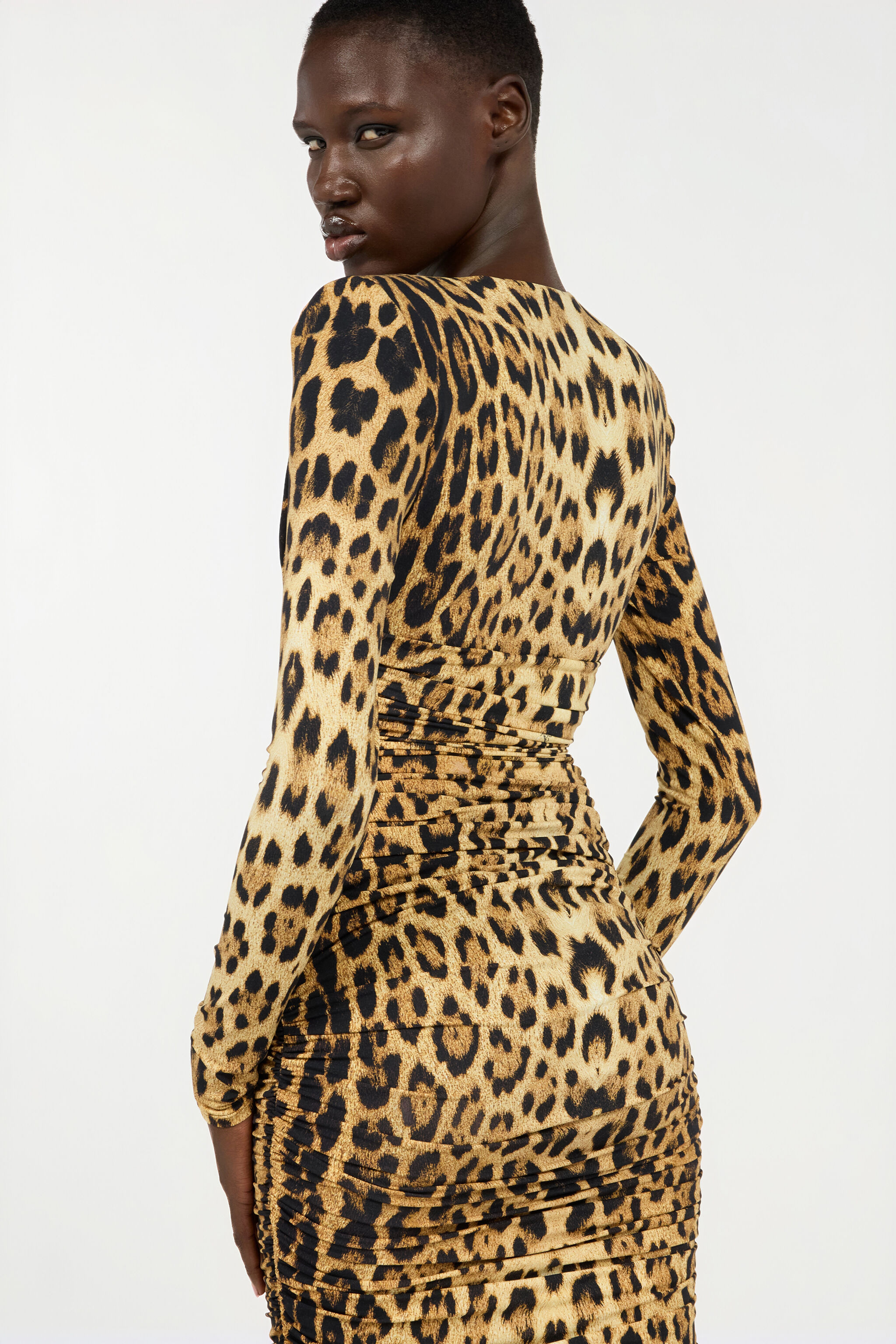 Midi Dress With Jaguar Skin Print - 7
