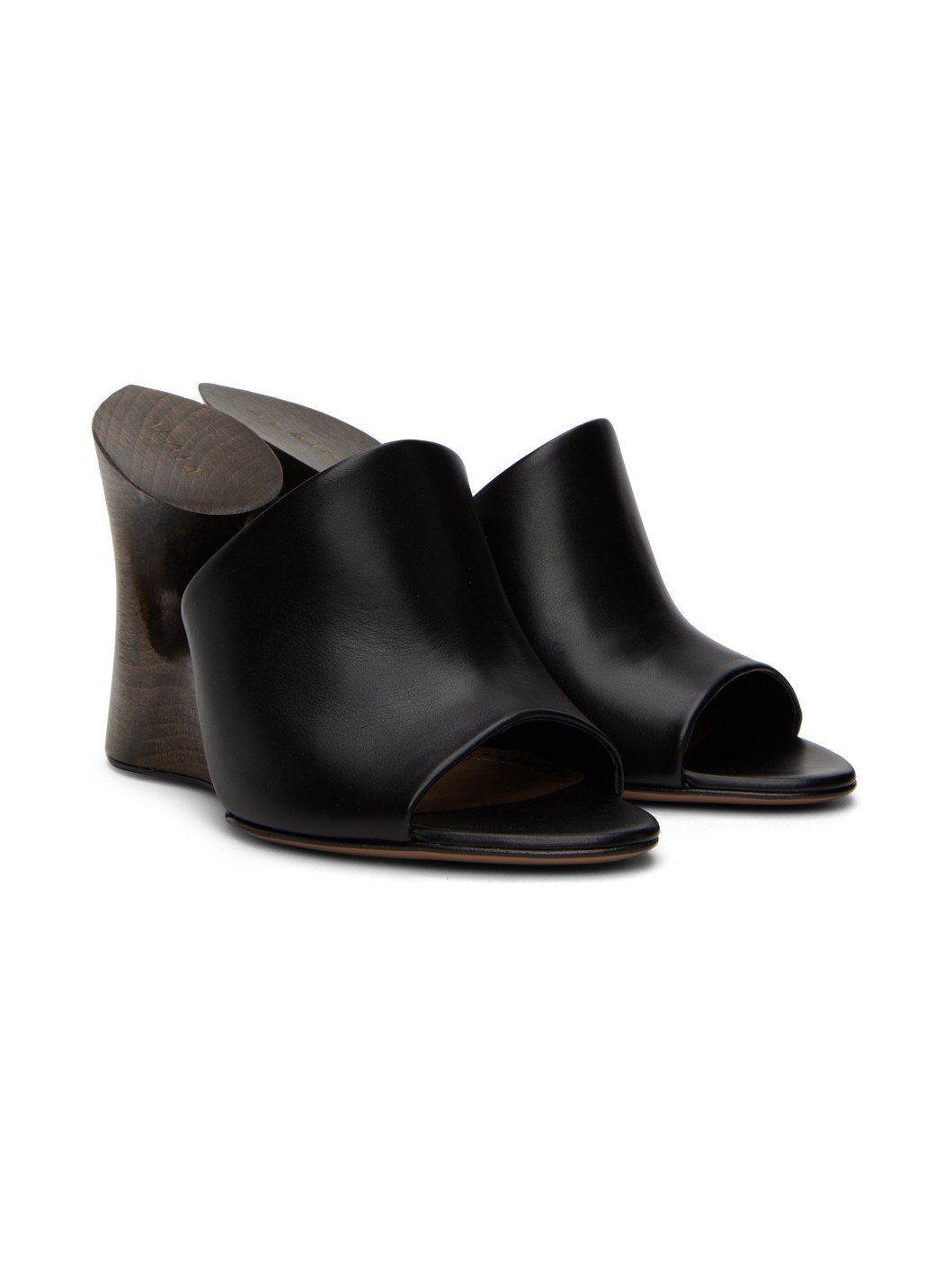 Black Sculpture Mules - 4