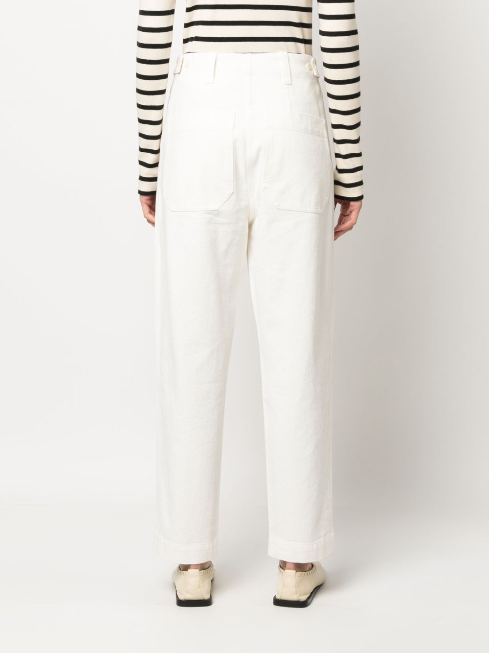 high-waisted tapered trousers - 4