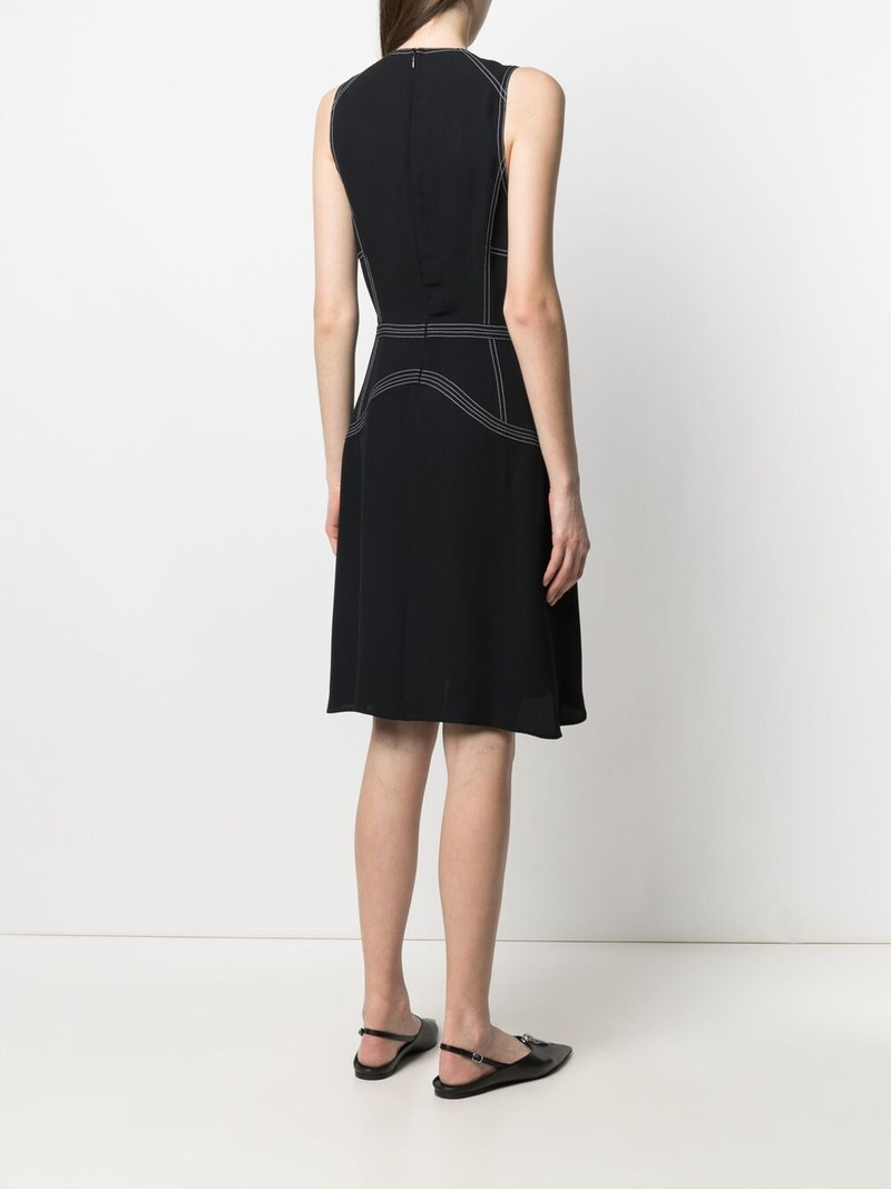 contrast-stitch sleeveless dress 4