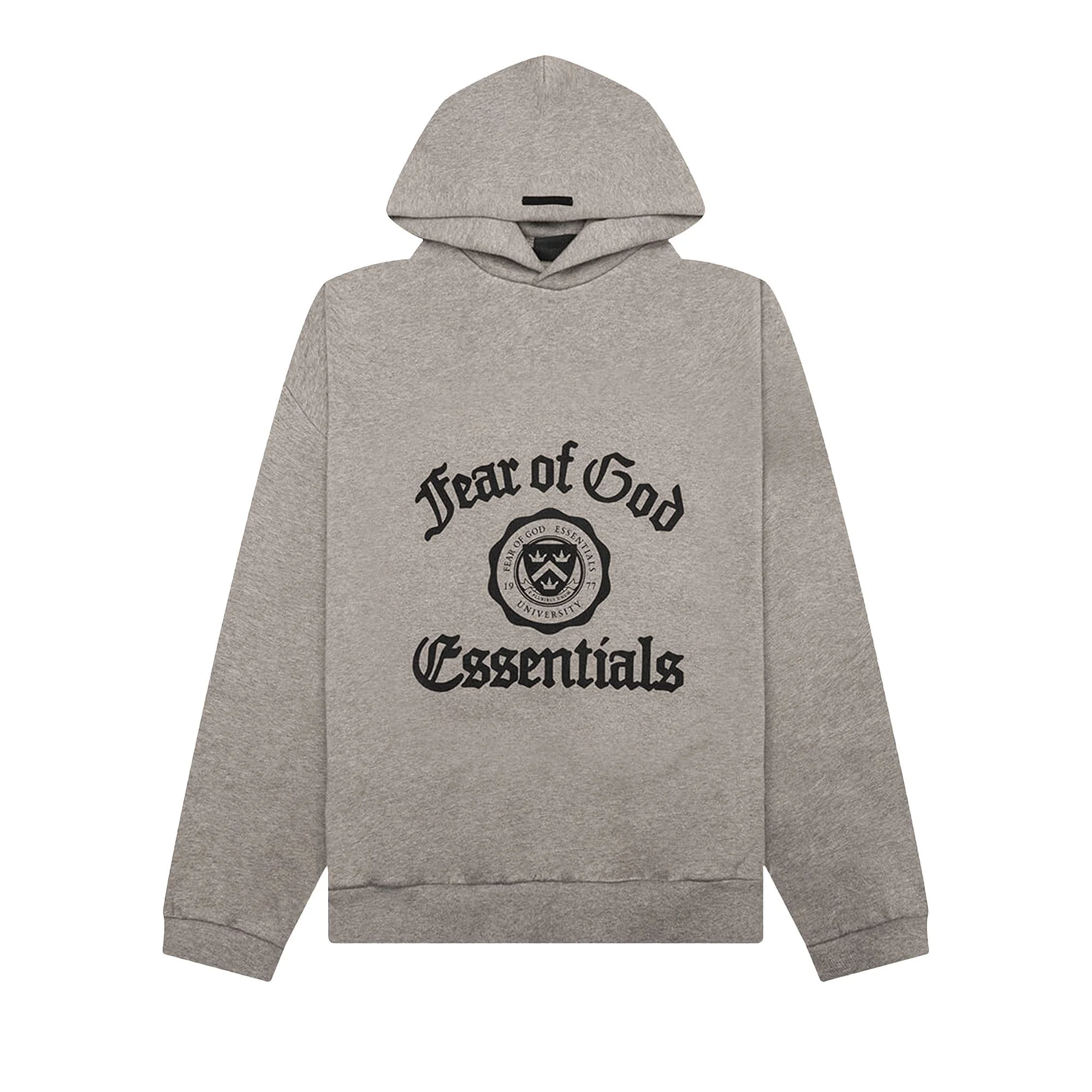 Fear of God Essentials Heavy Fleece Vintage Shrunken Hoodie 'Heather Grey' - 1