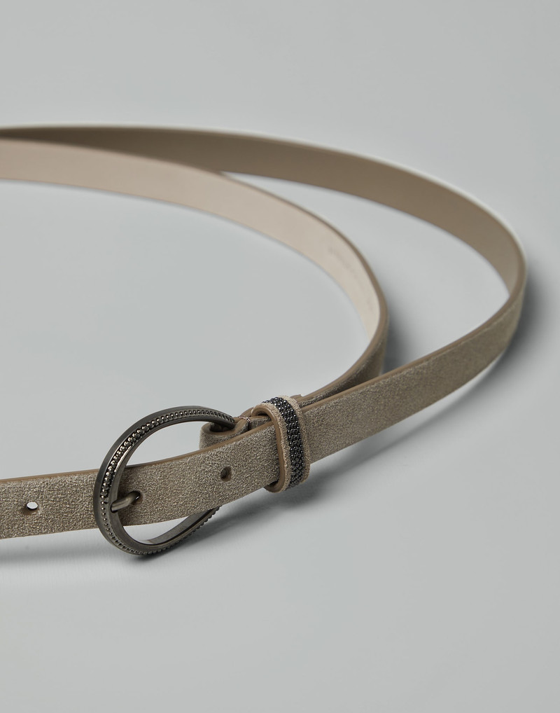 Brunello Cucinelli Suede belt with monili outlook