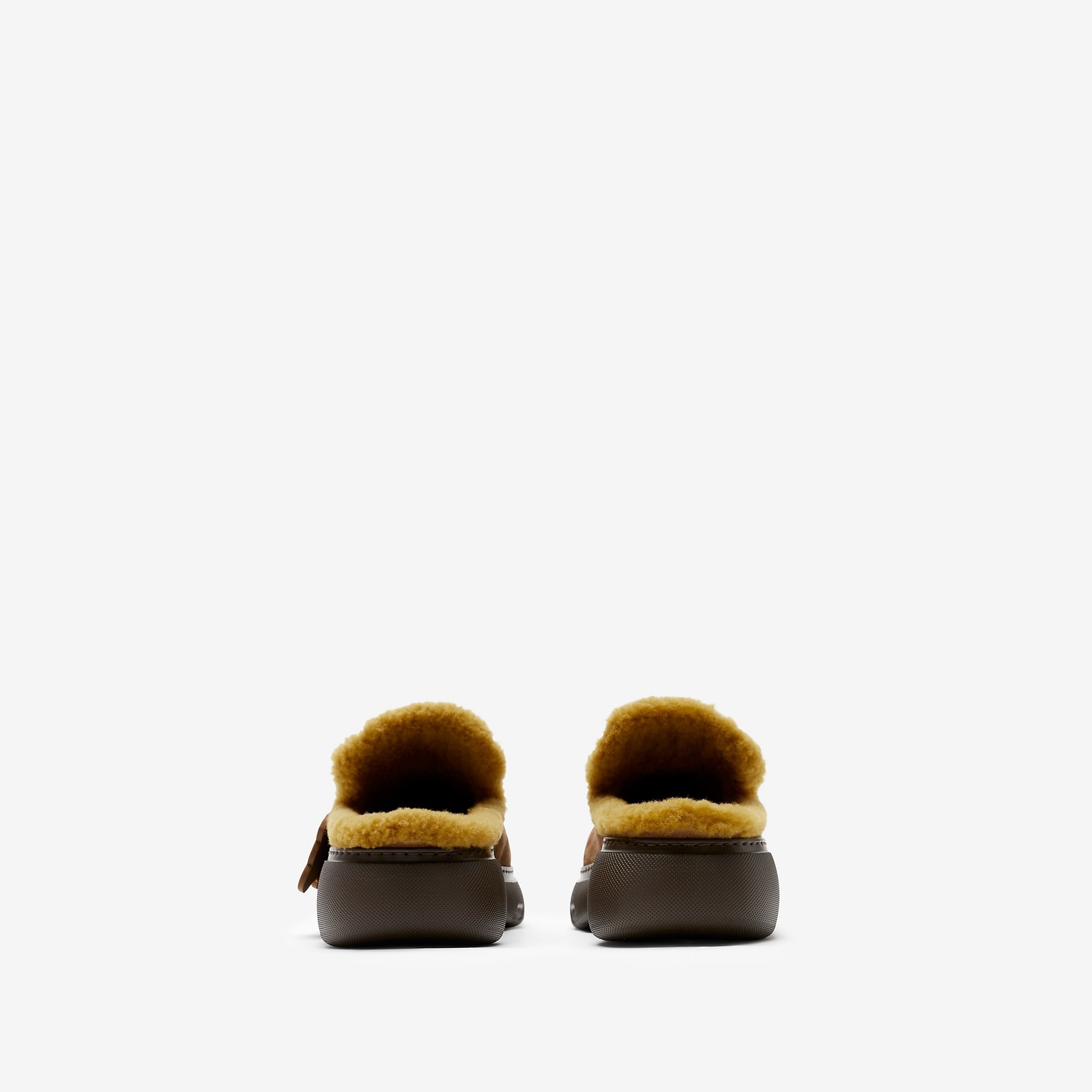 Suede and Shearling Stony Mules - 4